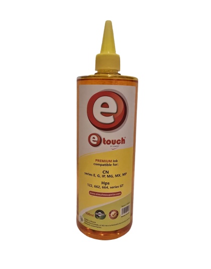 Tinta Universal Premium e-touch Yellow (500ml) | Brillo y Claridad