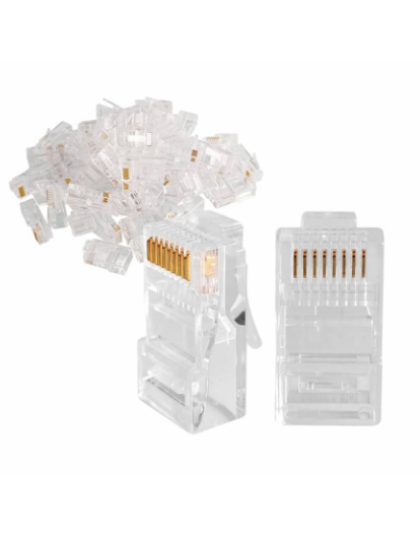 Paquete de 25 Conectores RJ45 Categoría 5e | Conectividad Confiable