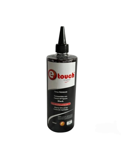 Tinta Universal Premium e-touch Black (500ml) | Ahorro y Calidad