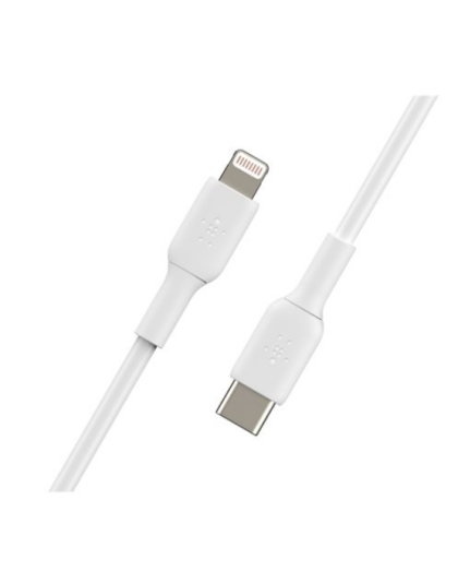 Belkin BoostCharge USB-C a Lightning (1 Metro)(Blanco)