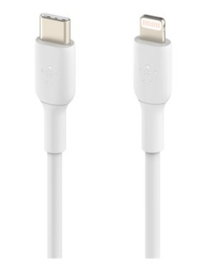 Belkin BoostCharge USB-C a Lightning (1 Metro)(Blanco)